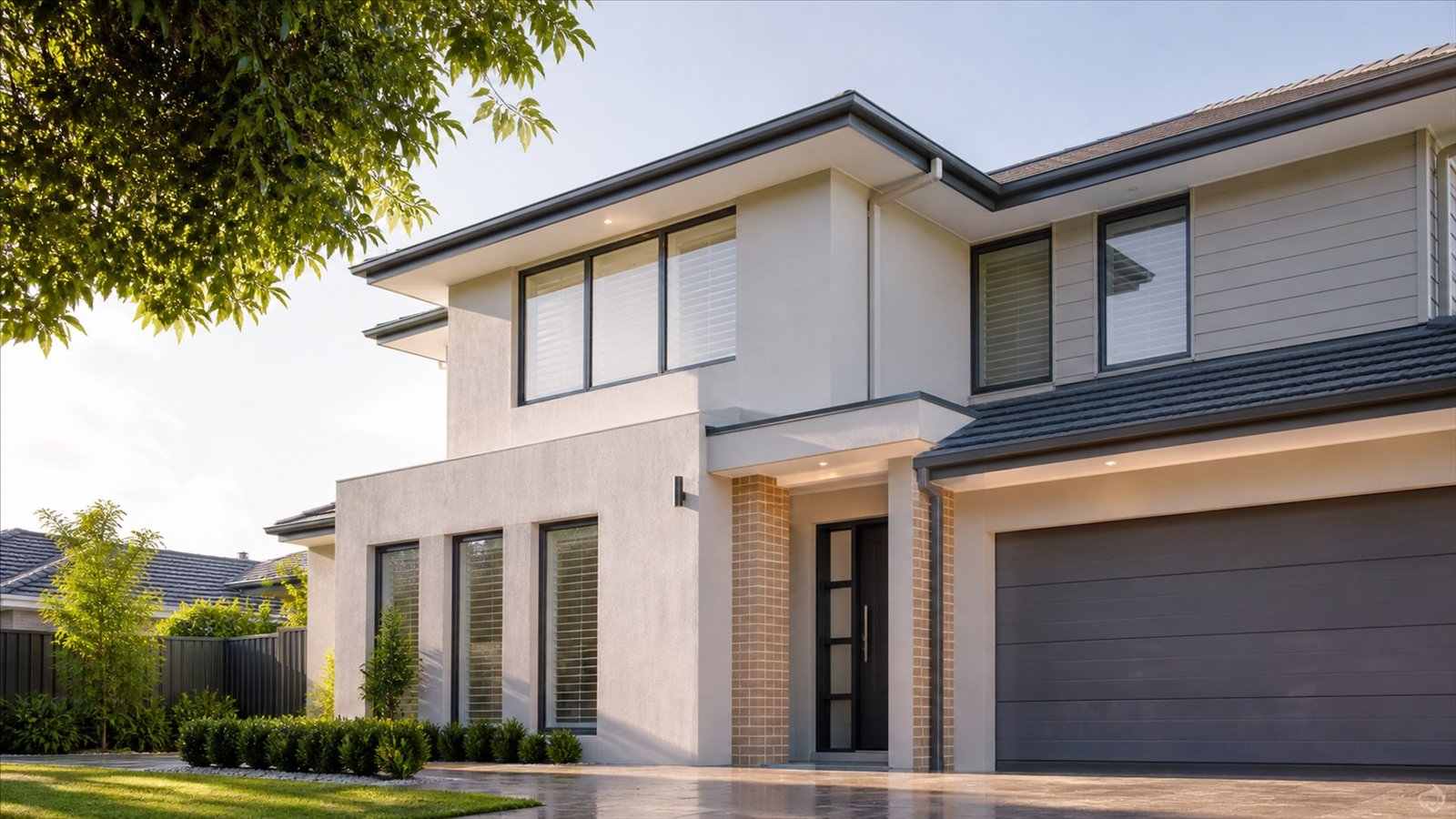 Illustrative clean exterior of a modern Sydney home